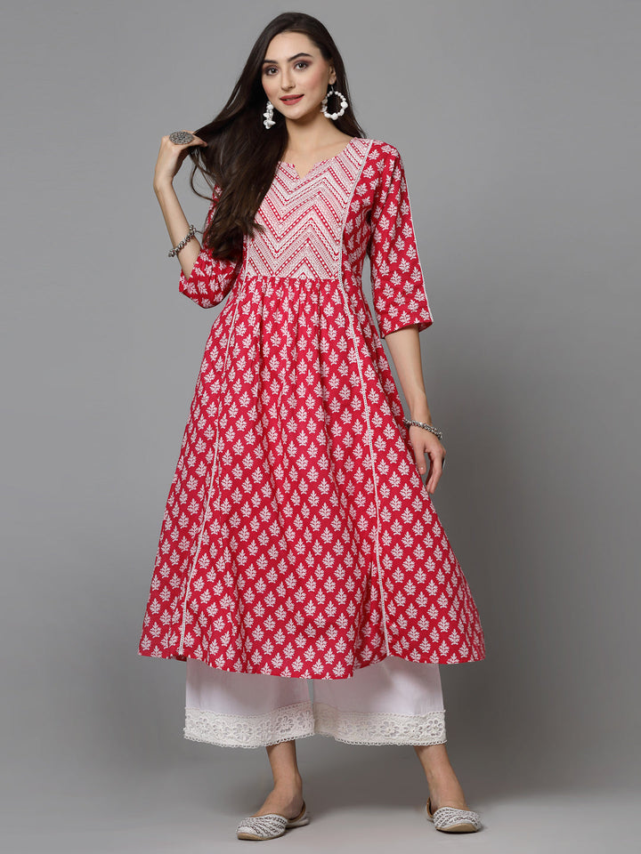 Pink-Cotton-Floral-Printed-A-Line-Kurta-Only