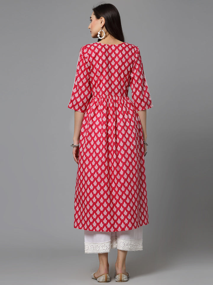 Pink-Cotton-Floral-Printed-A-Line-Kurta-Only