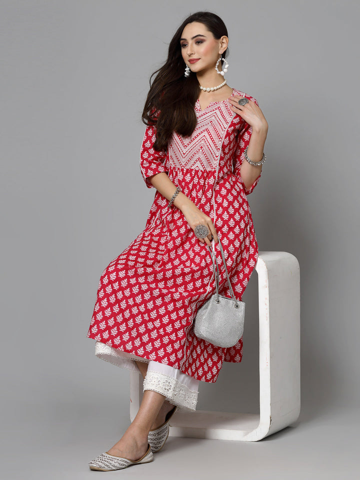 Pink-Cotton-Floral-Printed-A-Line-Kurta-Only