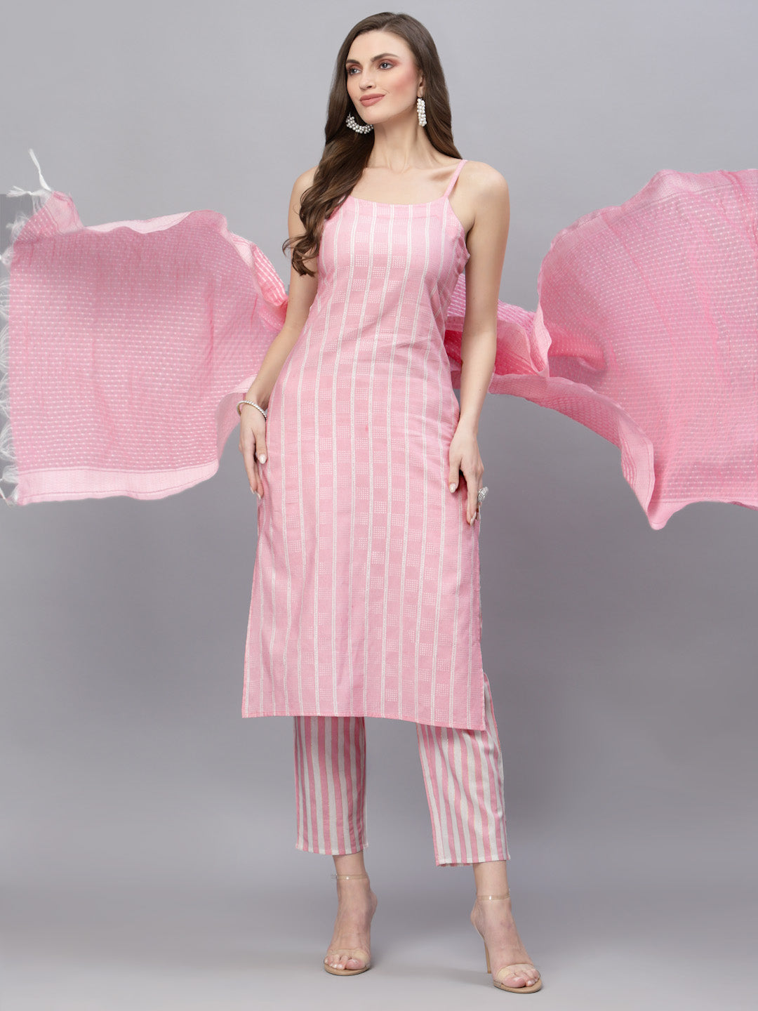 Light-Pink-Cotton-Blend-Designed-Straight-3-Piece-Kurta-Set
