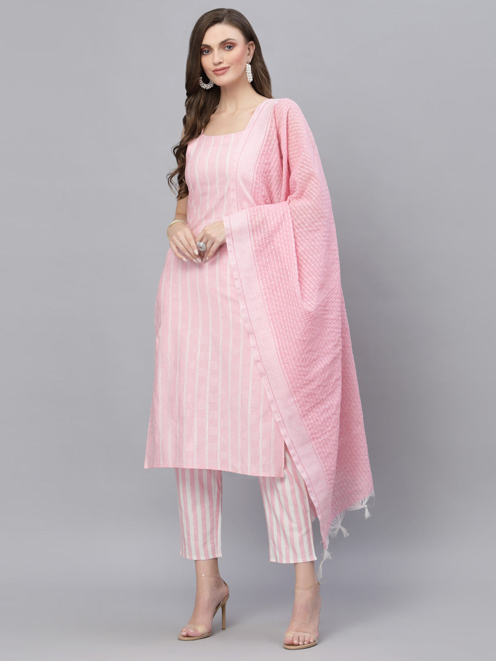 Purple-Rayon-Bandhej-Printed-3-Piece-Kurta-Set