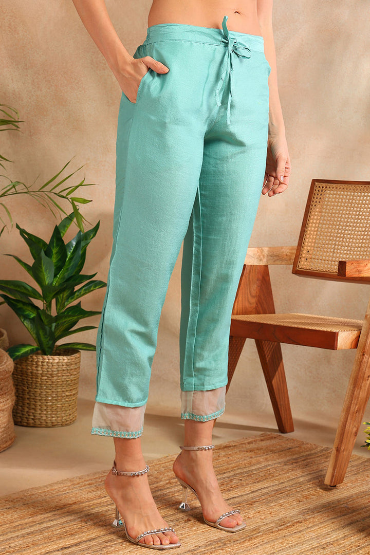 Turquoise-Blue-Poly-Silk-Solid-Yoke-Design-3-Piece-Suit-Set