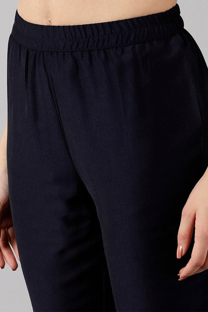 Navy-Blue-Polyester-Straight-3-Piece-Kurta-Set