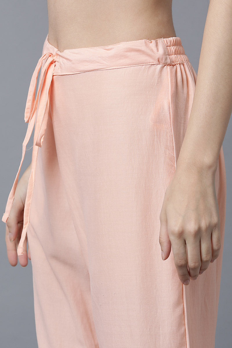 Peach-Poly-Silk-Embroidered-3-Piece-Kurta-Set