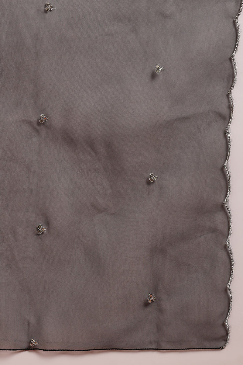 Black-Poly-Silk-Straight-Suit-Set