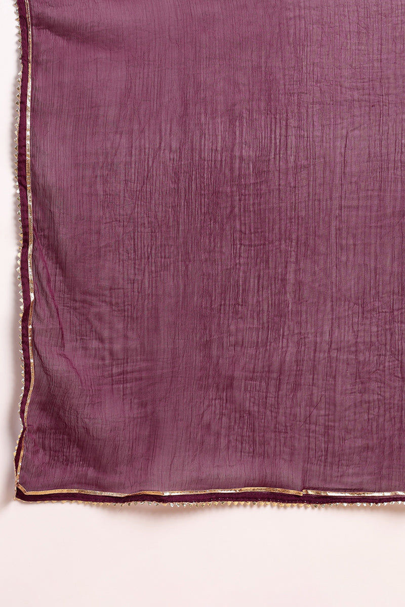 Burgundy-Silk-Blend-Embroidered-Straight-3-Piece-Kurta-Set