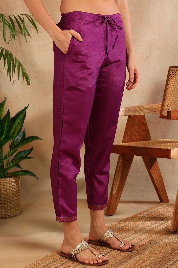 Poly-Silk-Maroon-Embroidered-Straight-Suit-Set