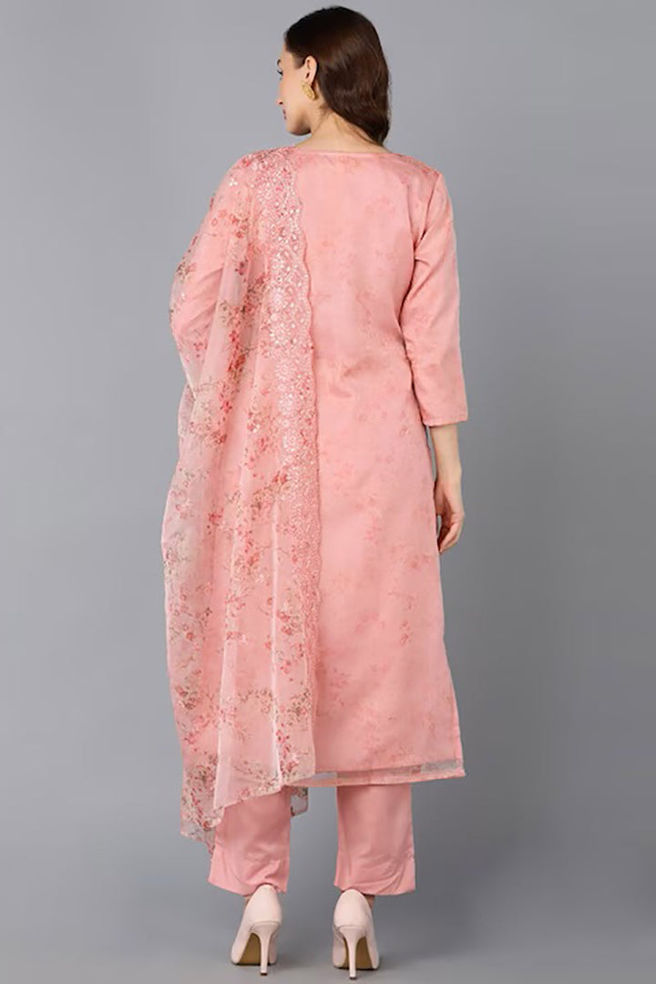 Peach-Organza-Ethnic-Motifs-Straight-Suit-Set