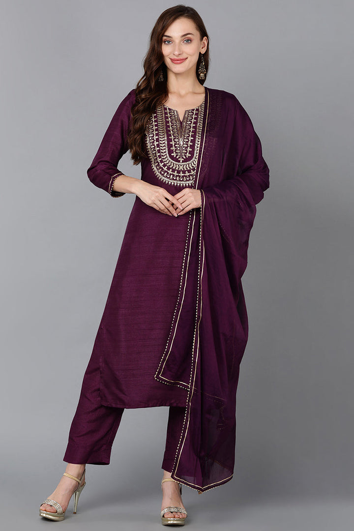 Silk-Blend-Purple-Embroidered-Straight-3-Piece-Kurta-Set