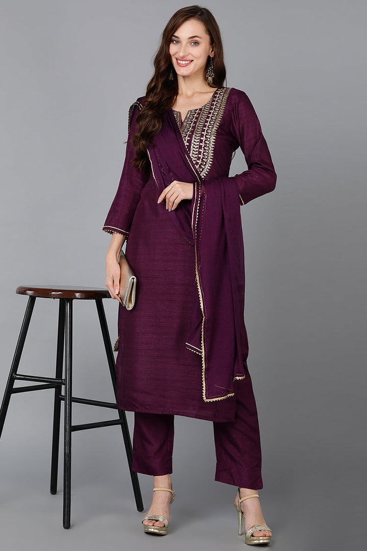 Silk-Blend-Purple-Embroidered-Straight-3-Piece-Kurta-Set