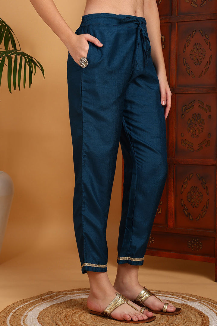 Silk-Blend-Teal-Embroidered-Straight-3-Piece-Kurta-Set