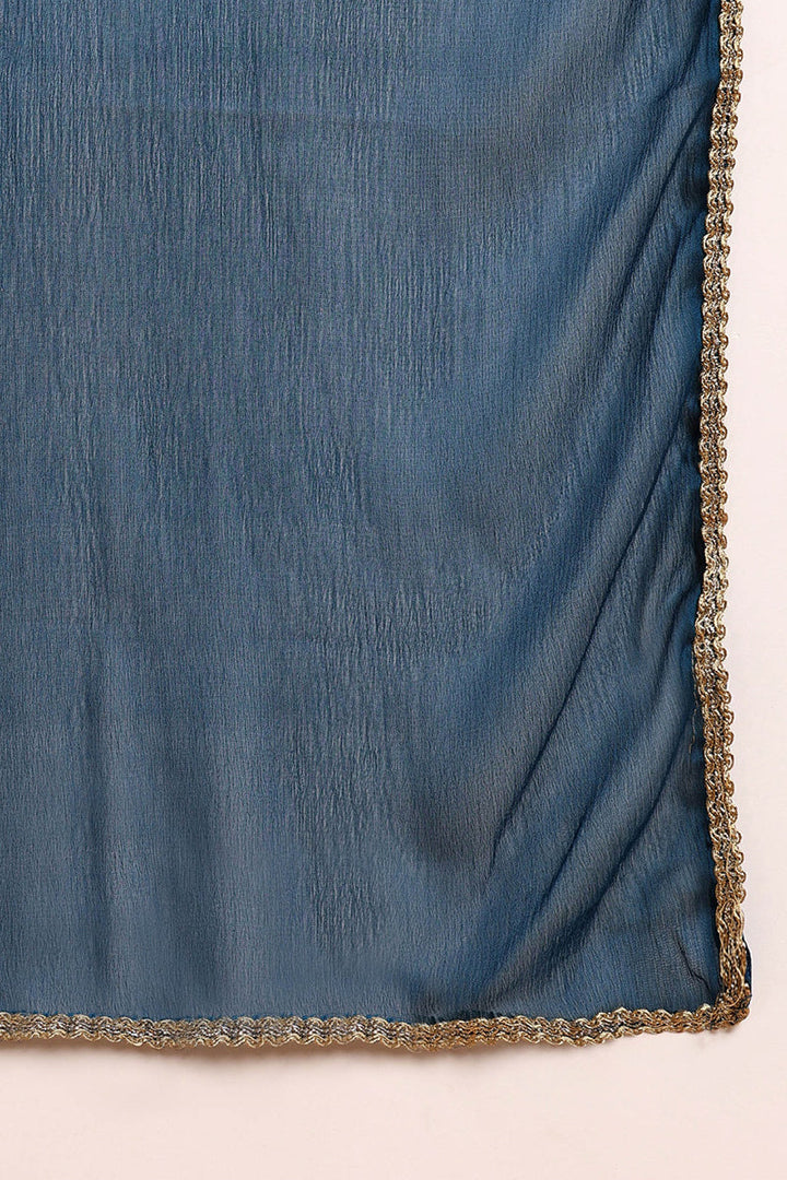 Silk-Blend-Teal-Embroidered-Straight-3-Piece-Kurta-Set