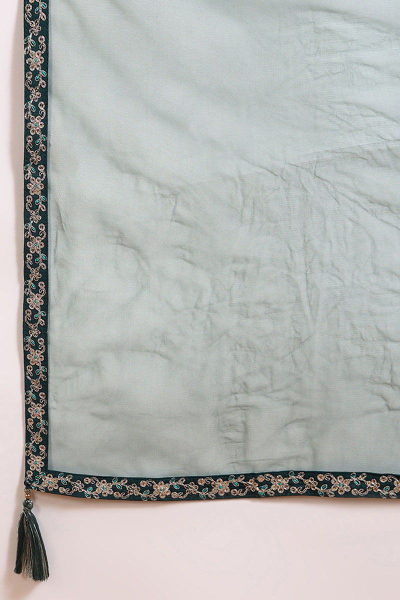 Green-Silk-Blend-Embroidered-Sharara-Suit-Set