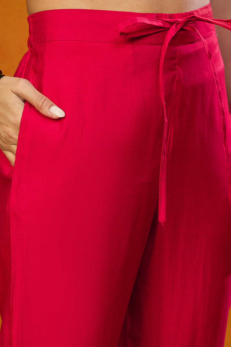 Pink-Silk-Blend-Solid-Embroidered-Straight-Kurta-Set