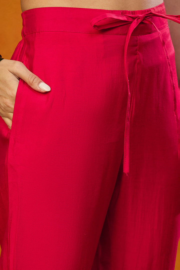 Pink-Silk-Blend-Solid-Embroidered-Straight-Kurta-Set