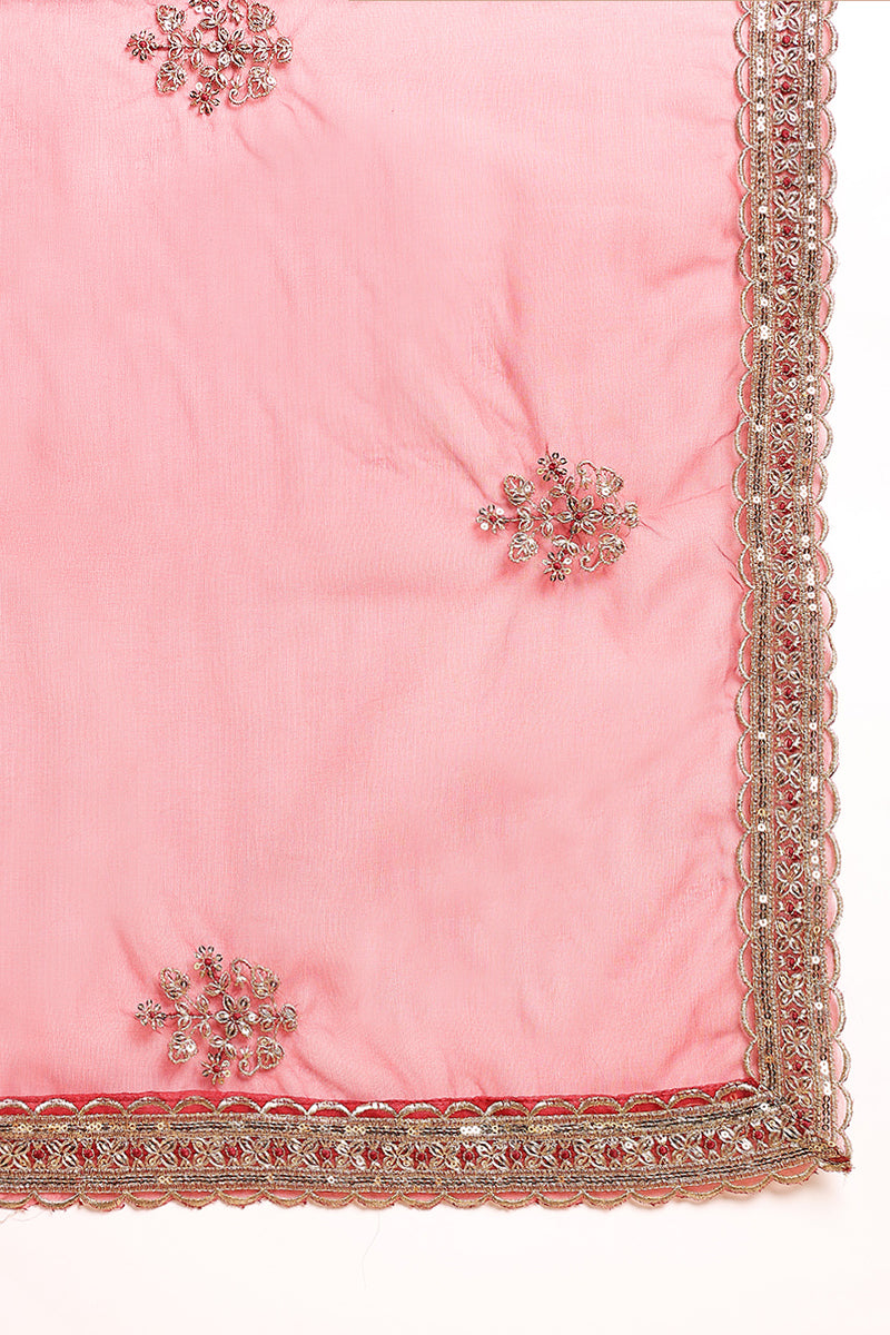 Maroon-Silk-Blend-Solid-Embroidered-Straight-Kurta-Set