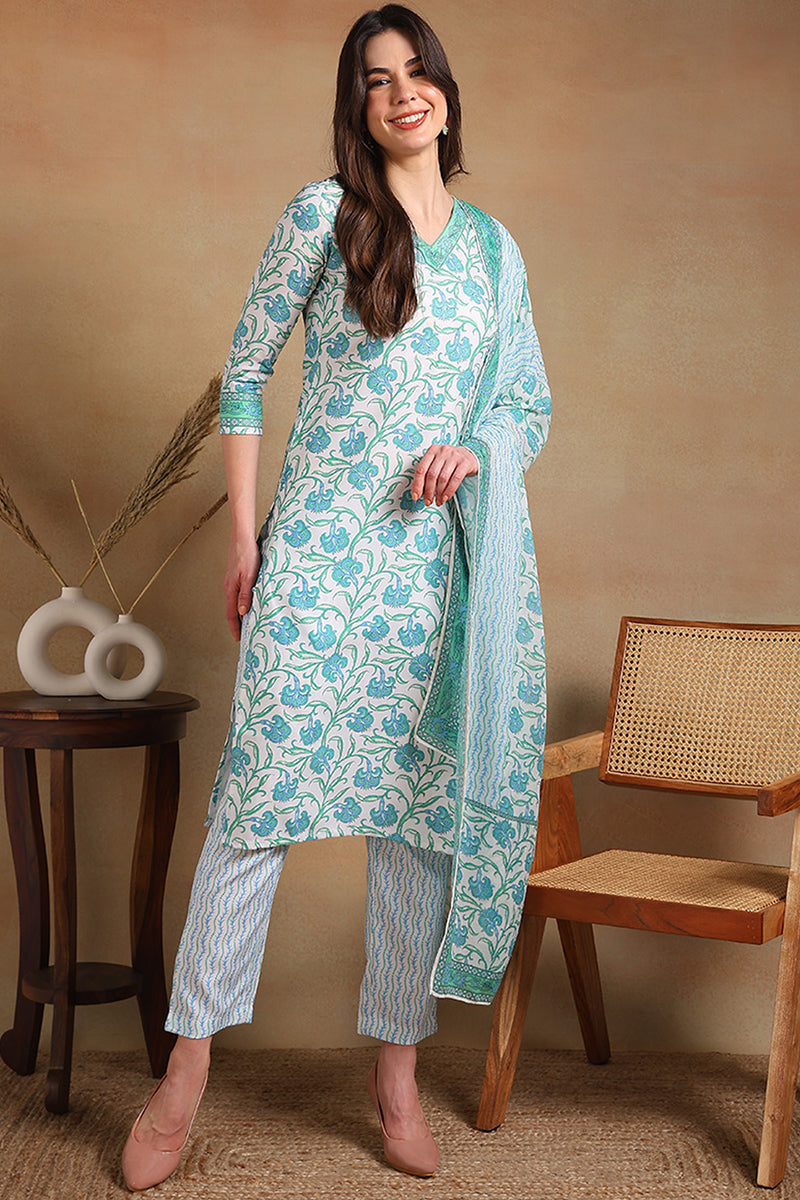 White-Silk-Blend-Embroidered-Straight-3-Piece-Kurta-Set