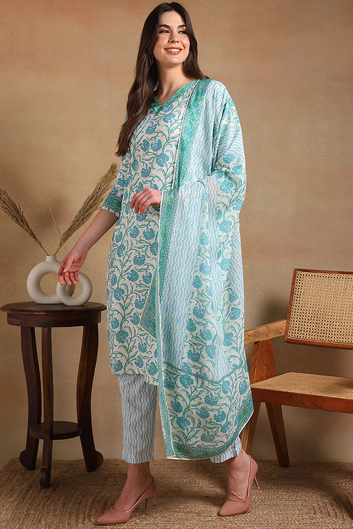 White-Silk-Blend-Embroidered-Straight-3-Piece-Kurta-Set