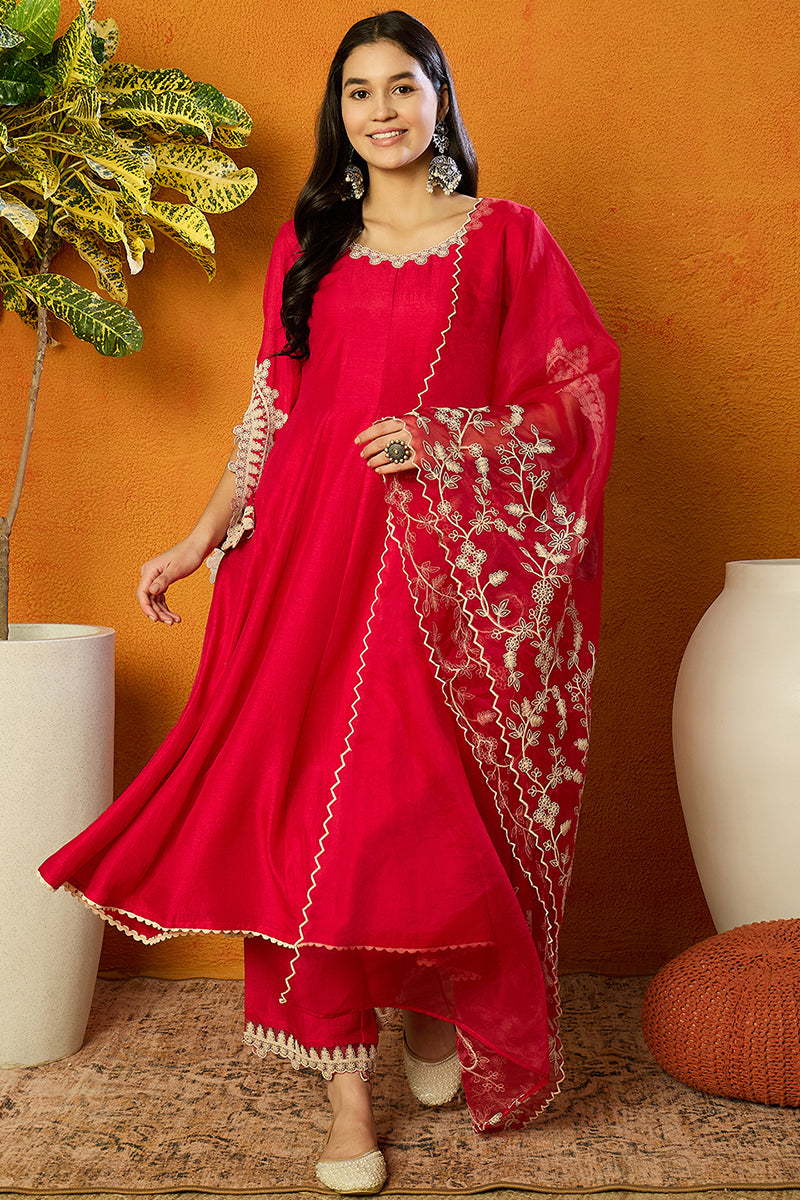 White-Silk-Blend-Embroidered-Straight-3-Piece-Kurta-Set