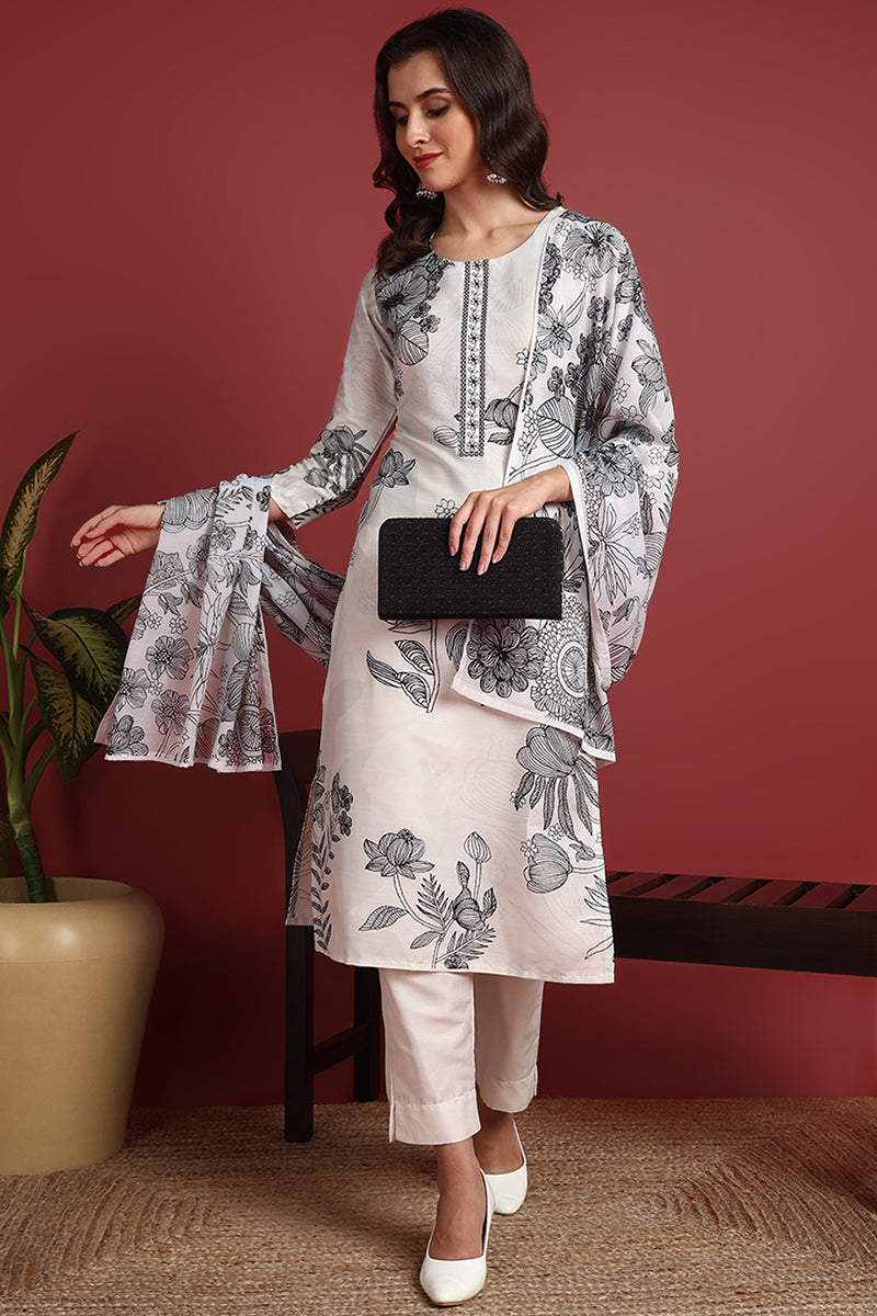 Off-White-Silk-Blend-Floral-Printed-Straight-3-Piece-Kurta-Set