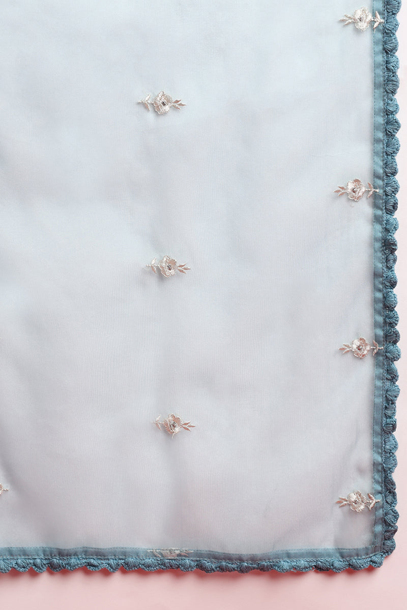 Blue-Organza-Solid-Embroidered-Anarkali-Set