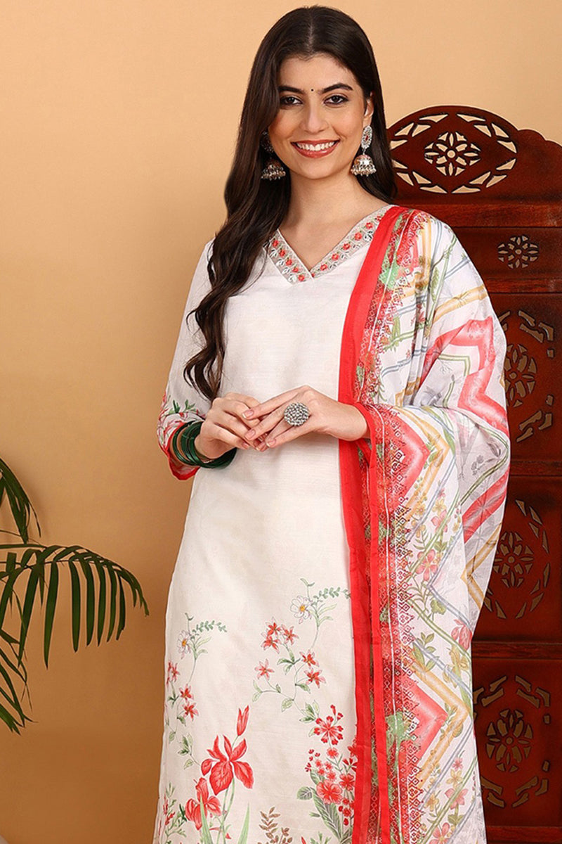 White-Rayon-Blend-Floral-Printed-Straight-3-Piece-Kurta-Set