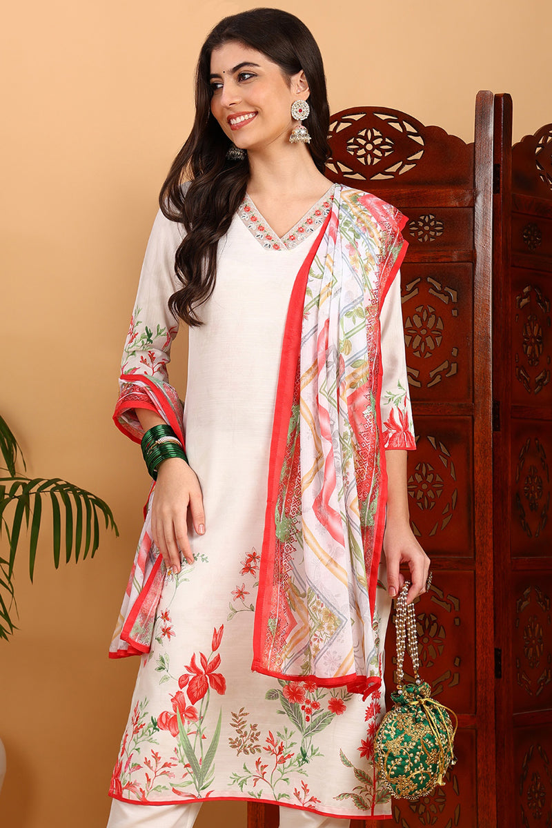 White-Rayon-Blend-Floral-Printed-Straight-3-Piece-Kurta-Set