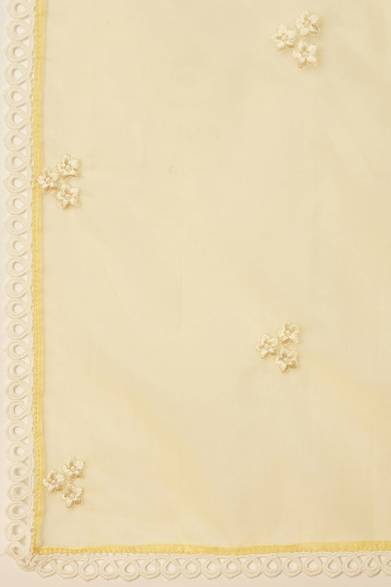 Yellow-Organza-Solid-Embroidered-A-Line-Dhoti-Bottom-Set