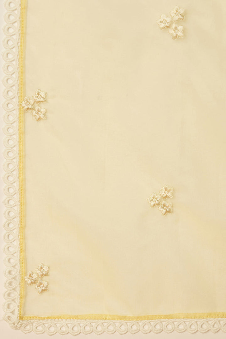 Yellow-Organza-Solid-Embroidered-A-Line-Dhoti-Bottom-Set