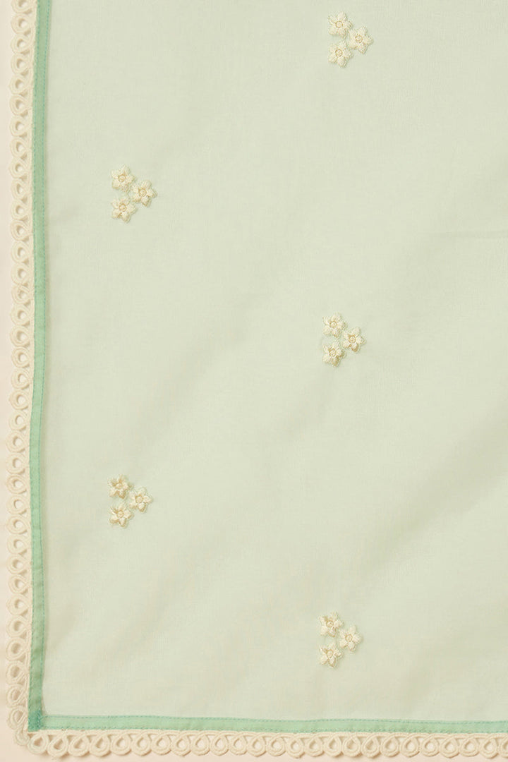 Sea-Green-Organza-Solid-Embroidered-A-Line-Dhoti-Style-Kurta-Set