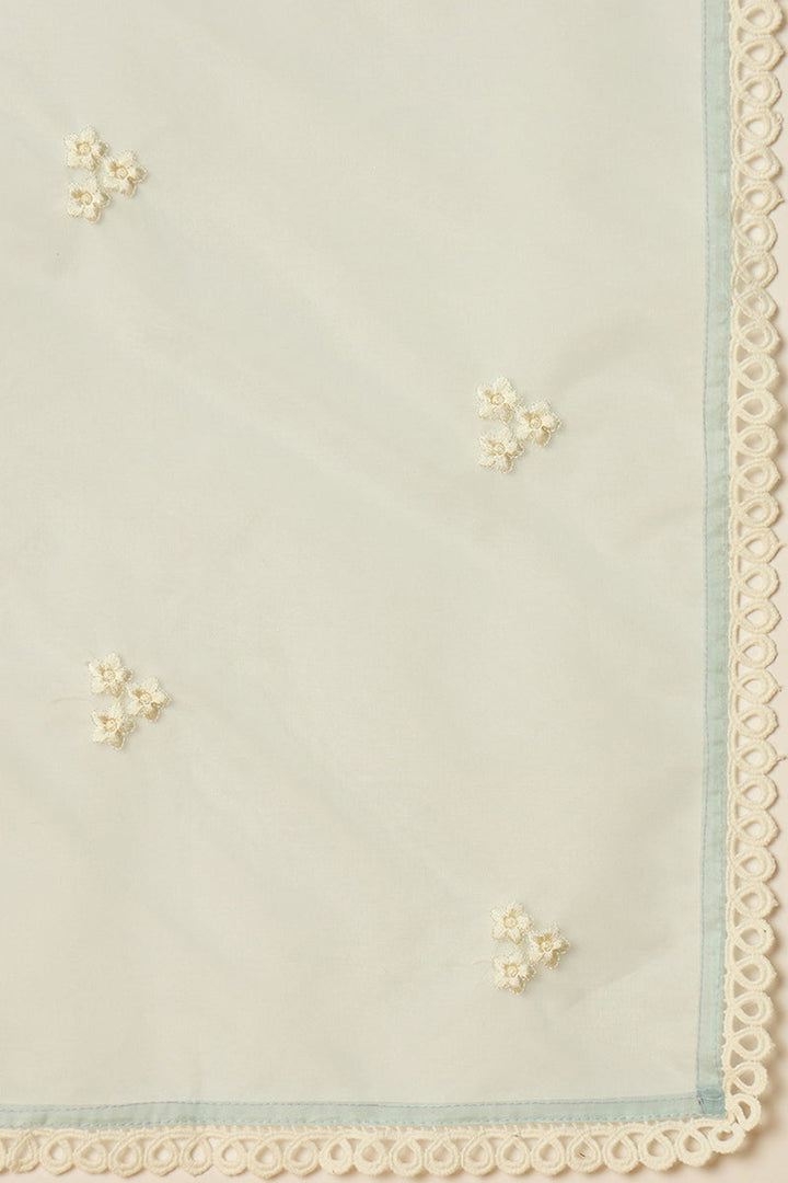 Blue-Organza-Solid-Embroidered-A-Line-Dhoti-Style-Kurta-Set