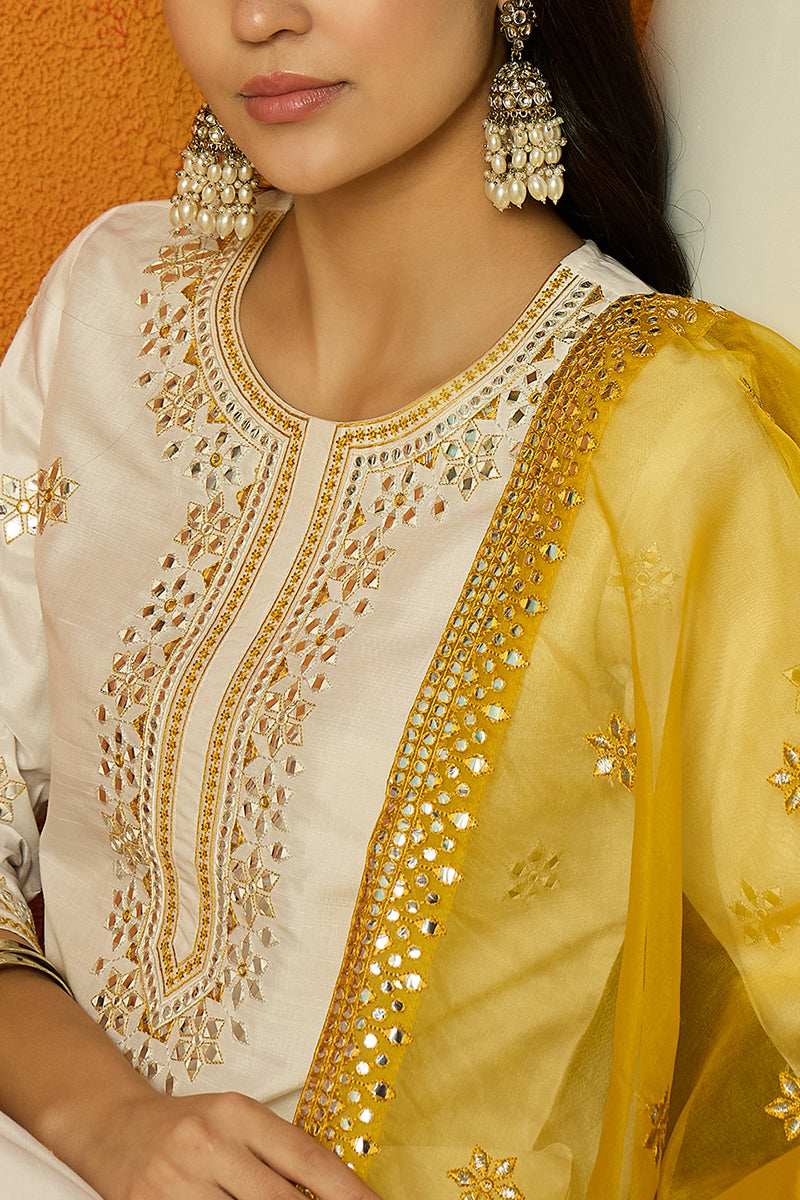 White-Silk-Blend-Solid-Embroidered-Straight-Kurta-Set