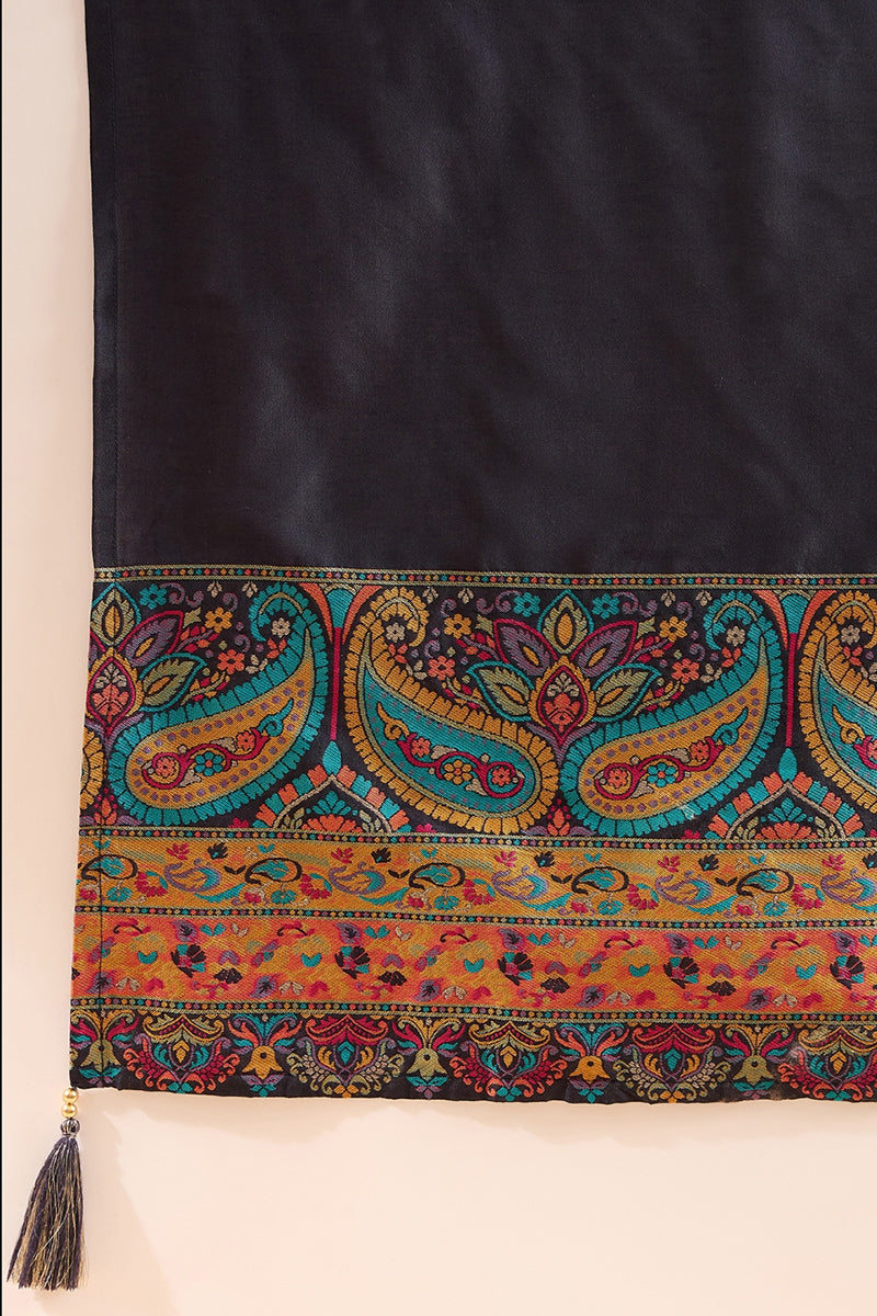 Navy-Blue-Silk-Blend-Woven-Design-Straight-3-Piece-Anarkali-Set