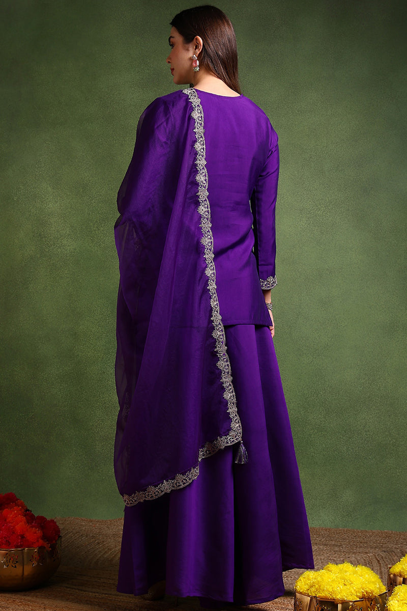 Purple-Silk-Blend-Solid-Embroidered-Straight-Palazzo-Set