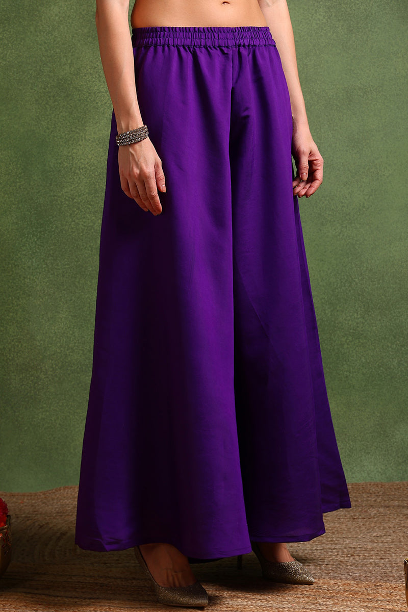 Purple-Silk-Blend-Solid-Embroidered-Straight-Palazzo-Set