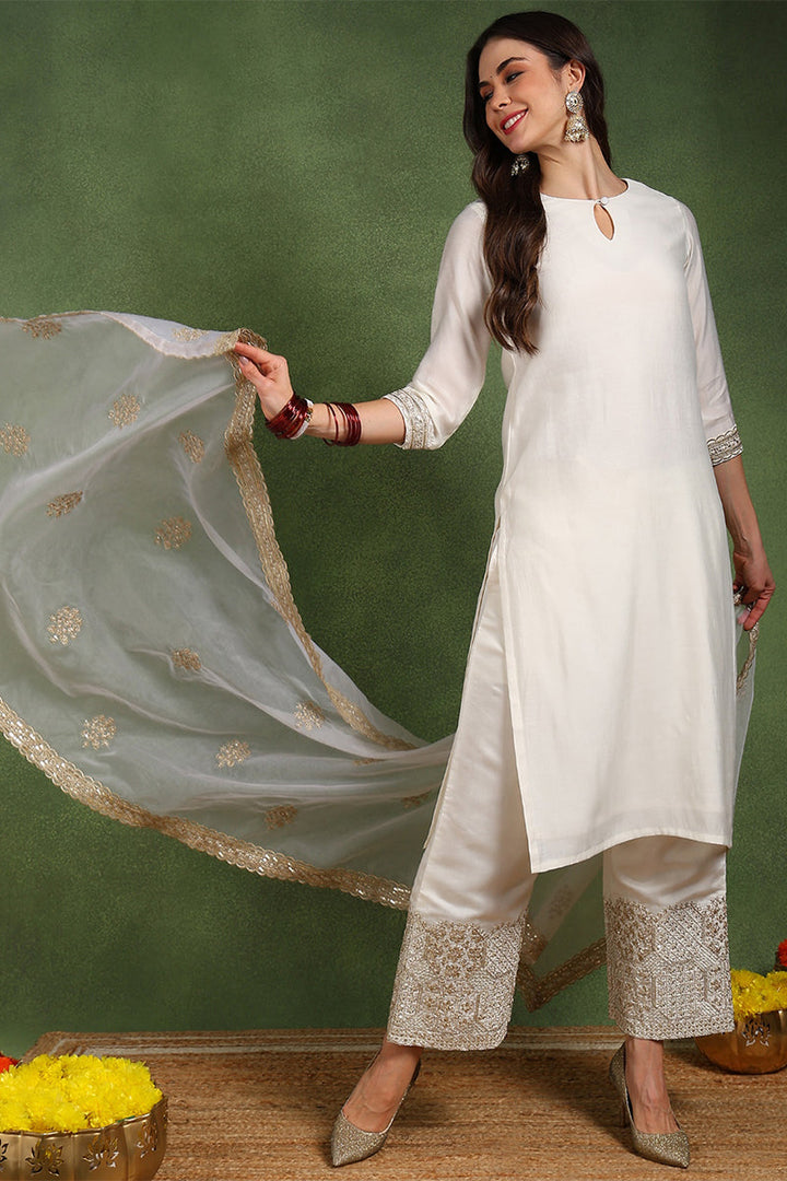 Off-White-Chanderi-Silk-Solid-Straight-3-Piece-Kurta-Set