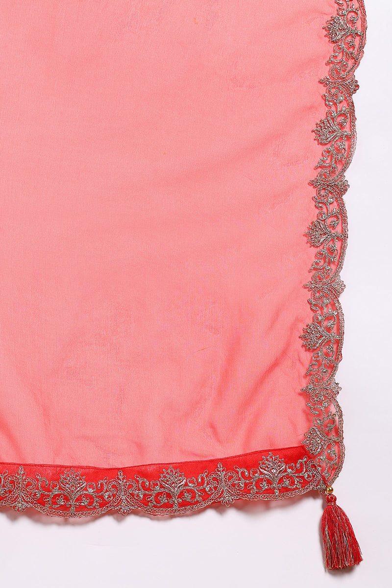 Red-Silk-Blend-Embroidered-Straight-Sharara-Set