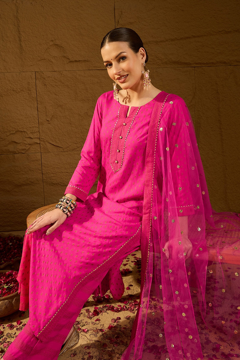 Pink-Viscose-Rayon-Motifs-Printed-Straight-3-Piece-Kurta-Set