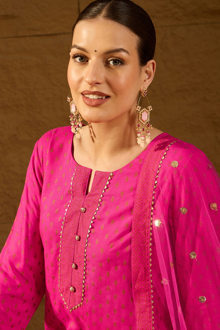 Pink-Viscose-Rayon-Motifs-Printed-Straight-3-Piece-Kurta-Set