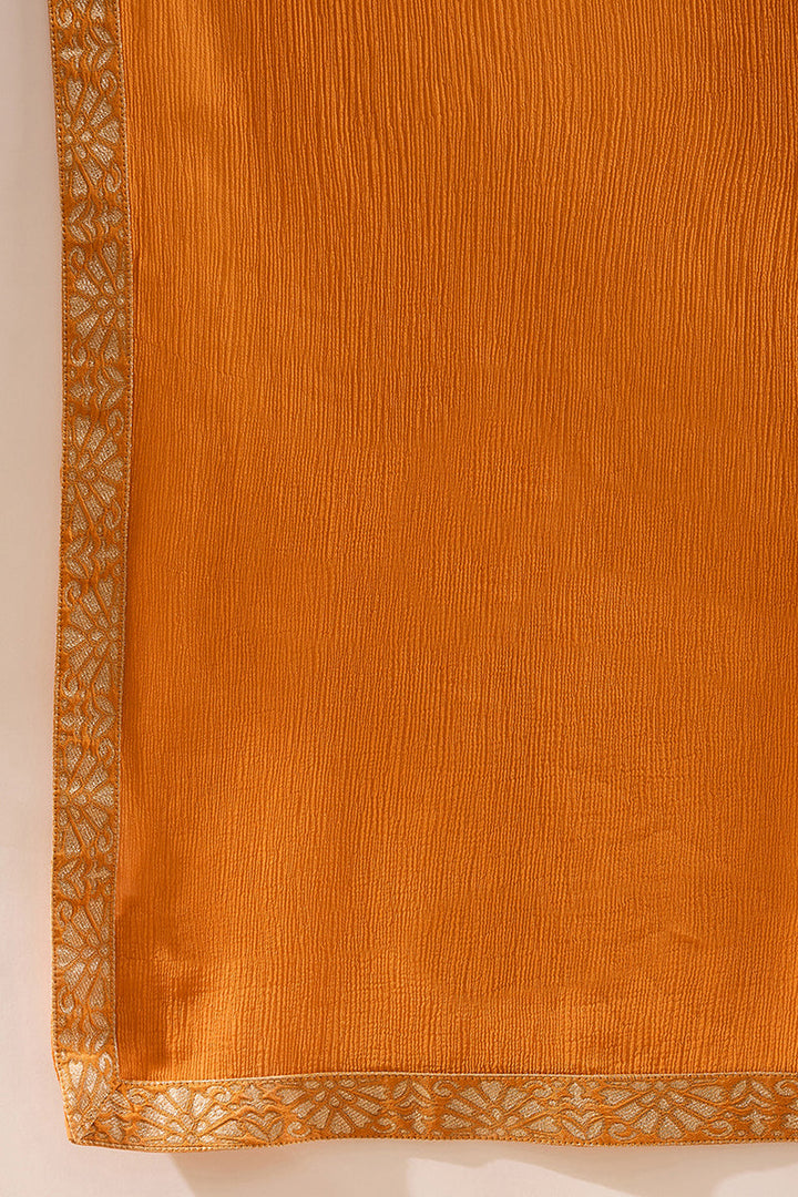 Mustard-Pure-Silk-Ikat-Design-Straight-3-Piece-Kurta-Set