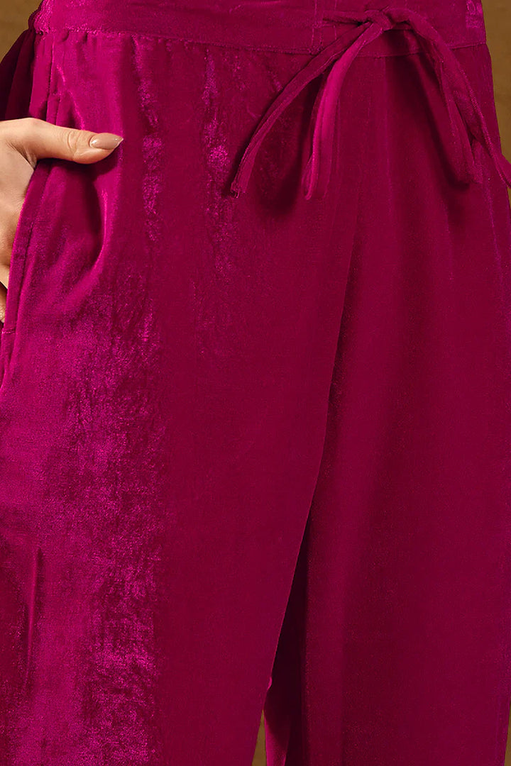 ZERESOUQ-Pink-Velvet-Ethnic-Motifs-Printed-Festive-3-Piece-Suit-Set