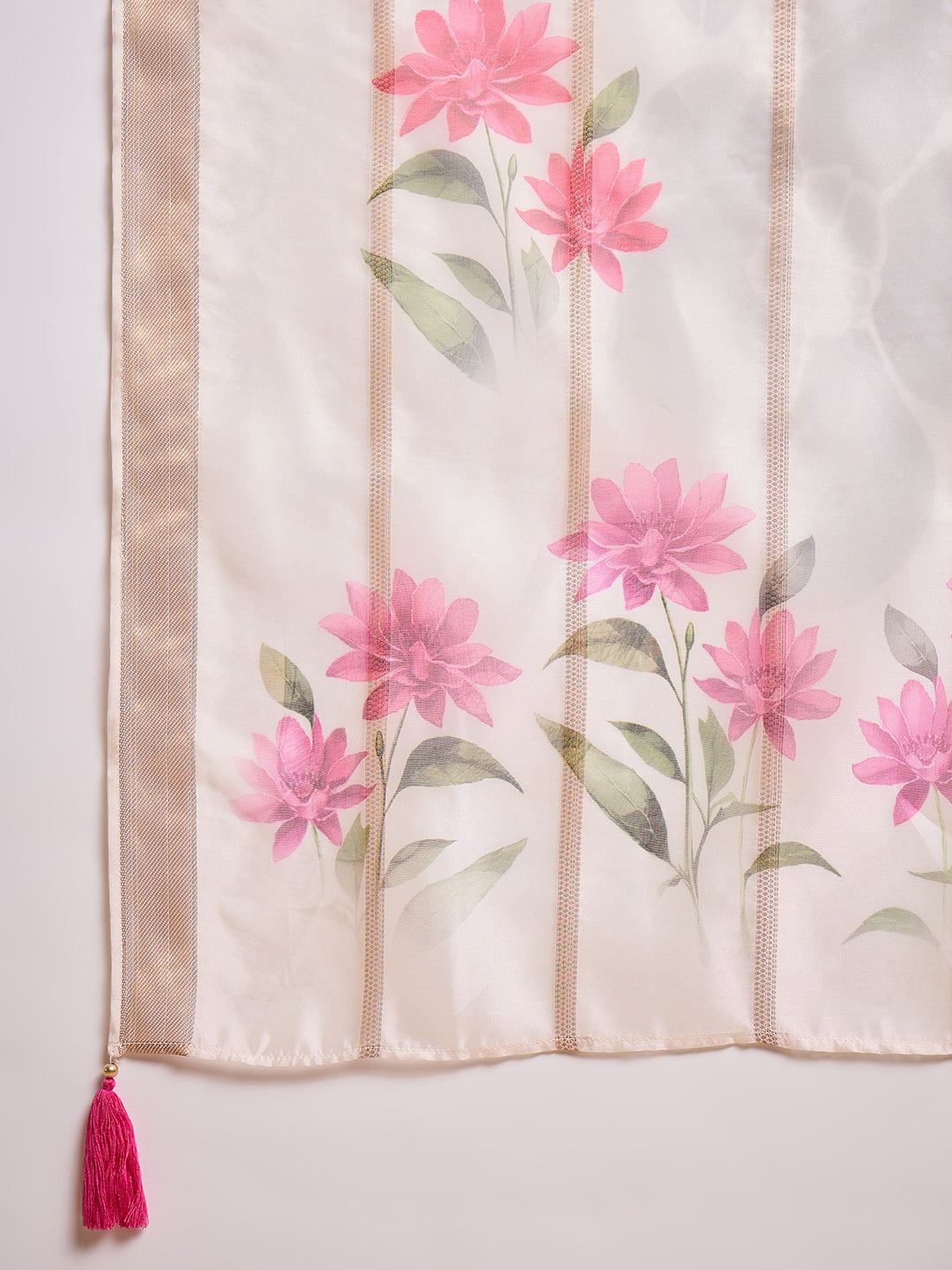 Off White Silk Blend Solid Embroidered Straight Kurta Trouser With Dupatta
