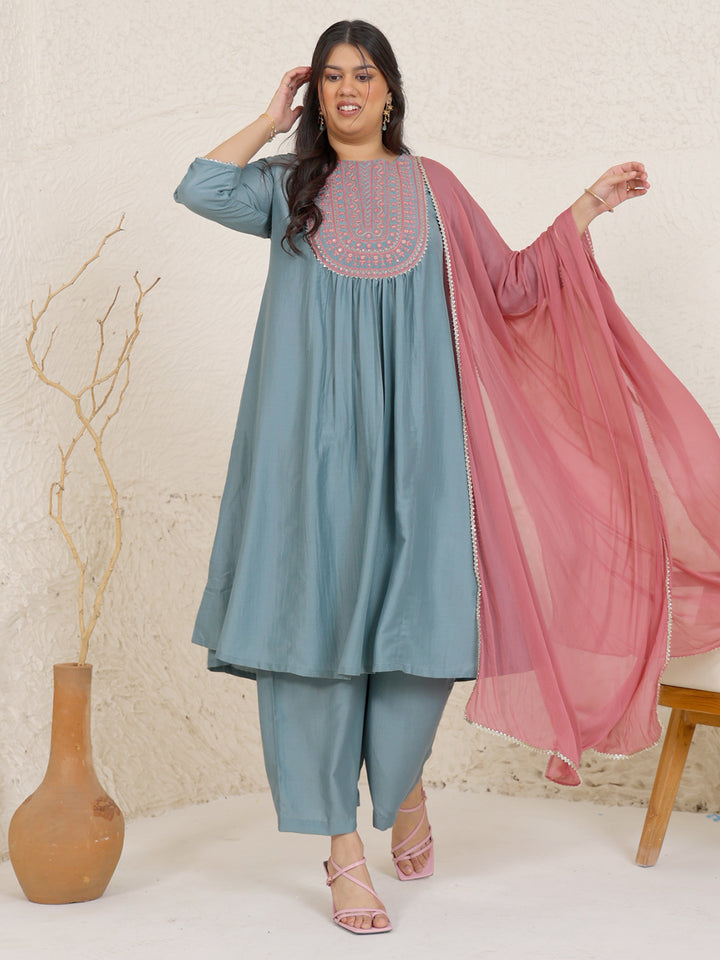 Light-Blue-Chinon-Embroidery-3-Piece-Kurta-Set