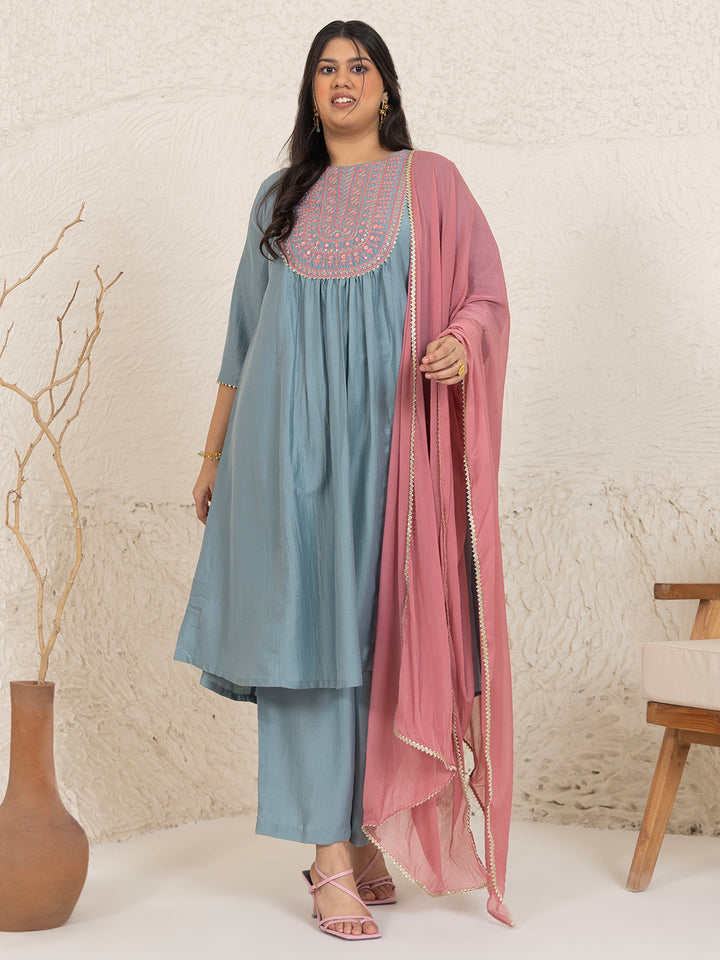 Light-Blue-Chinon-Embroidery-3-Piece-Kurta-Set