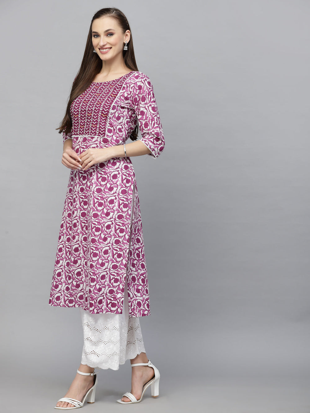 Purple-Cotton-Printed-Slub-Straight-Kurta