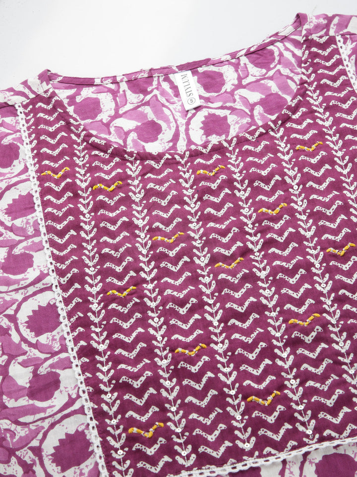 Purple-Cotton-Printed-Slub-Straight-Kurta