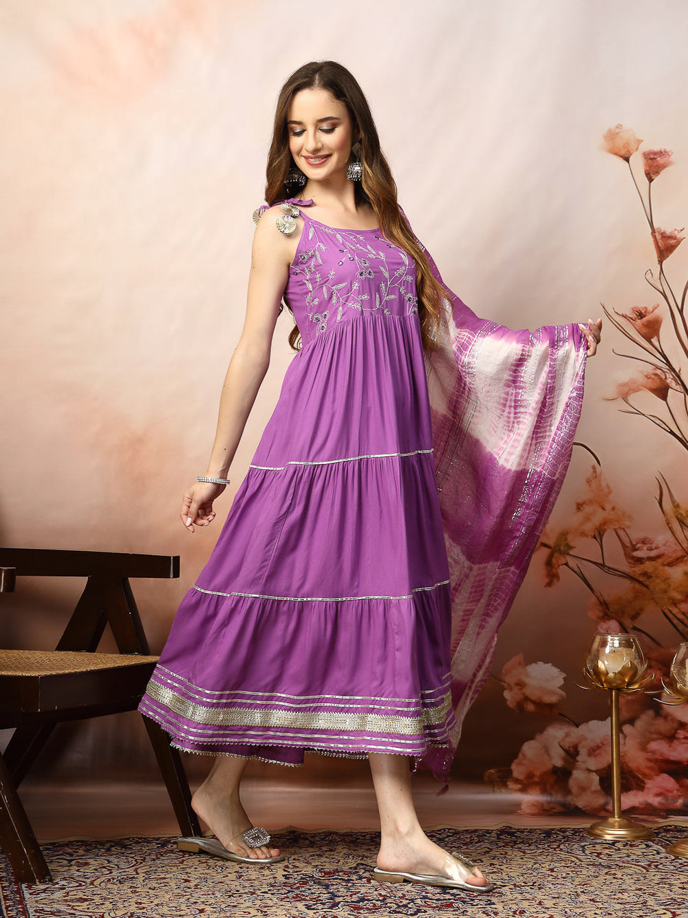 Purple-Cotton-Embroidered-Kurta-&-Dupatta-Only