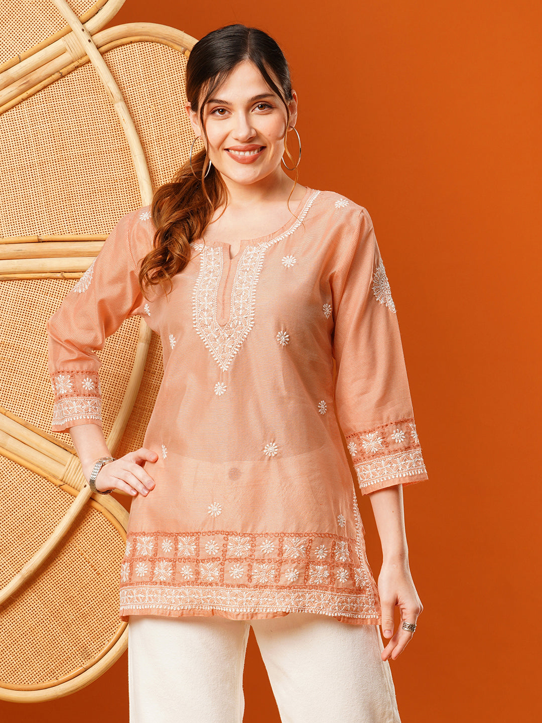 Peach-Chanderi-Ethnic-Motifs-Embroidered-Tunic