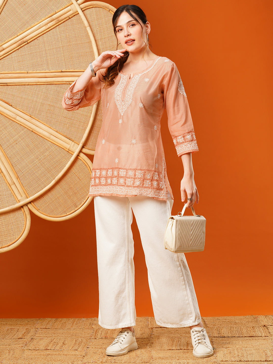 Peach-Chanderi-Ethnic-Motifs-Embroidered-Tunic