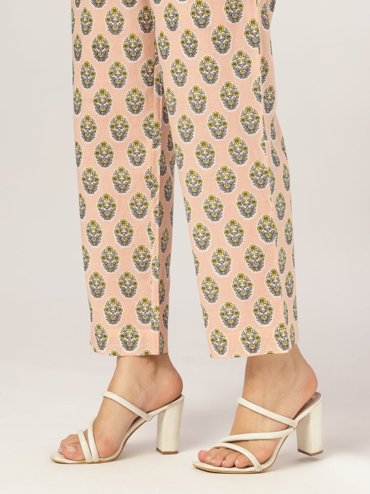 Peach-Cotton-A-Line-Floral-Printed-3-Piece-Kurta-Set
